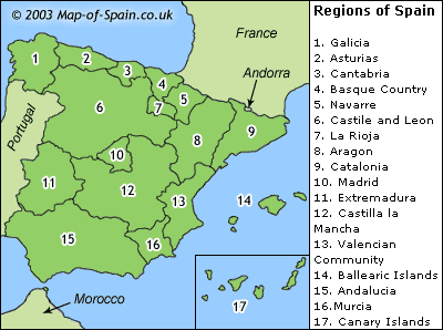 Regions of Spain